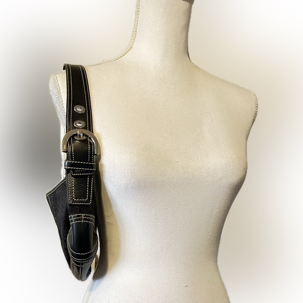 ✨COACH✨ Black Leather Mini Hobo Bag with Nickel Hardware